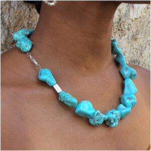 Turquoise Necklace 8mm Made in Italy Italian Luxury Bracelets