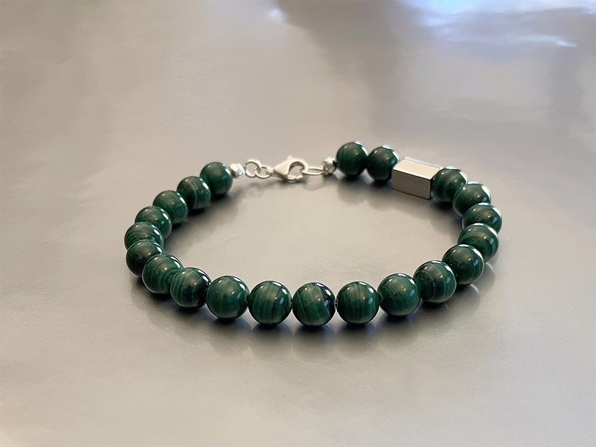 Authentic Malachite Bracelet 08mm - Image 2