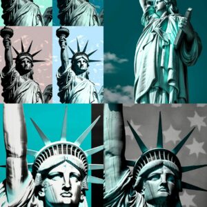 Quadro Statua Libertà stile Andy Warhol