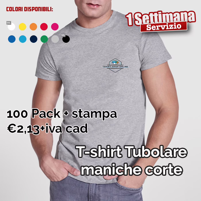 Promozione 100 Magliette + Stampa €2,13+ cad - immagine 3