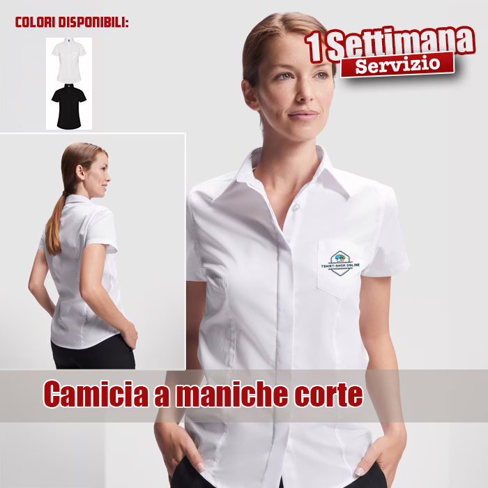 Camicia Donna manica corta poliestere Sofia