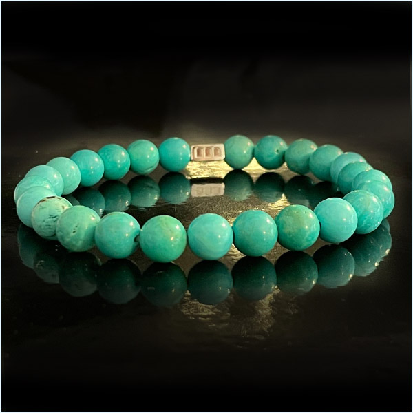 Turquoise Bracelet 8mm Italian Luxury Bracelets