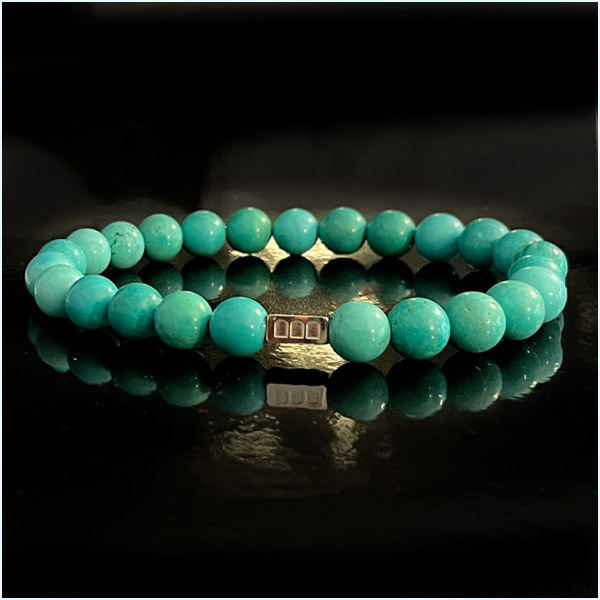 Turquoise Bracelet 8mm Italian Luxury Bracelets